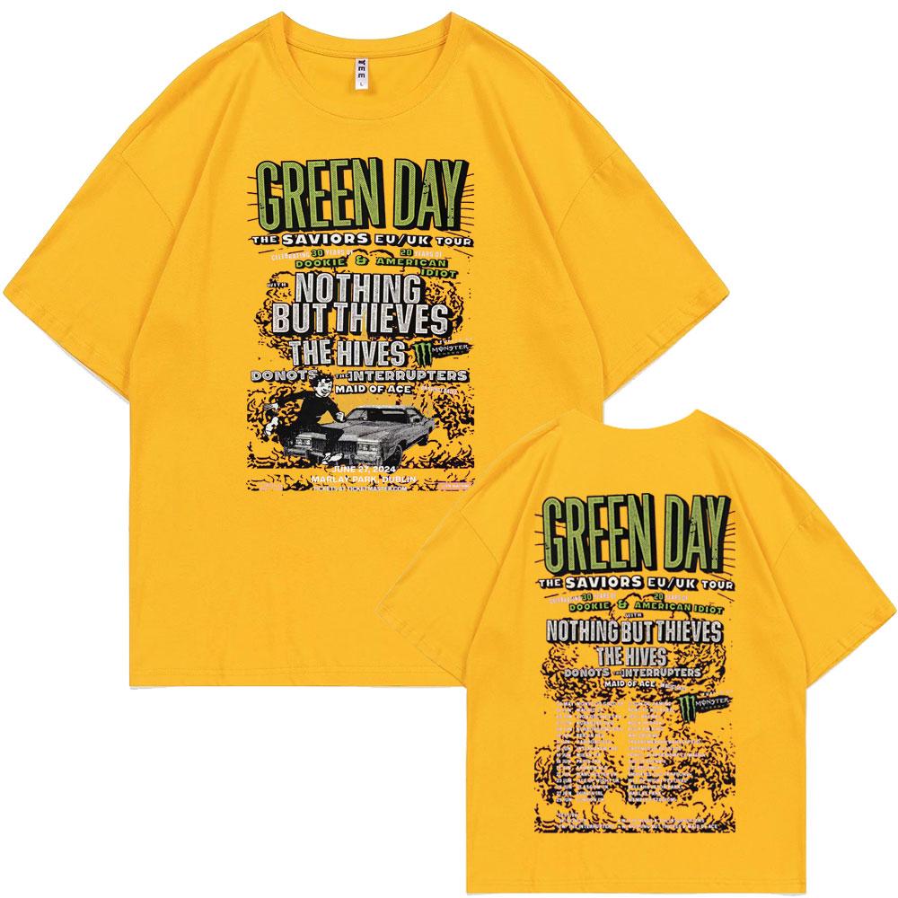 Punk Band Green Day The Saviors Tour Graphic Print T-shirts Men Women Fashion Vintage Tshirt Male Oversized Pure Cotton T Shirt M
Punk Band Green Day The Saviors Tour Graphic Print T-shirts Men Women Fashion Vintage Tshirt Male Oversized Pure Cotton T Shirt M
