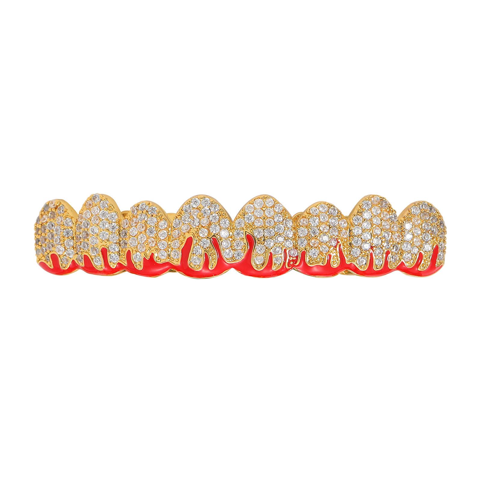 European & American Gothic Flame Zircon Tooth Decor - Red Drip Oil Copper Halloween Gold Braces
European & American Gothic Flame Zircon Tooth Decor - Red Drip Oil Copper Halloween Gold Braces