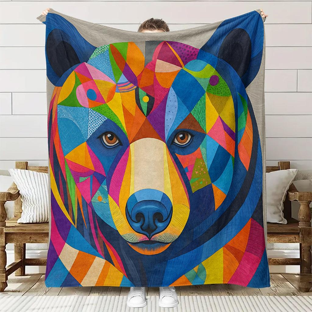 1pc Soft Quilted Bear-Themed Flannel Blanket Suitable for Bed, Couch & Room - All-Season Cozy Bedspread, Machine Washable 75x90cm
1pc Soft Quilted Bear-Themed Flannel Blanket Suitable for Bed, Couch & Room - All-Season Cozy Bedspread, Machine Washable 75x90cm