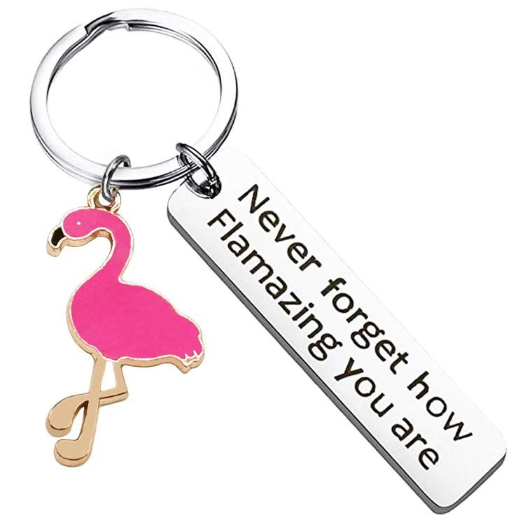 Inspirational Gift Flamingo ‘Never Forget How Flamazing’ Stainless Steel Keyring
Inspirational Gift Flamingo ‘Never Forget How Flamazing’ Stainless Steel Keyring