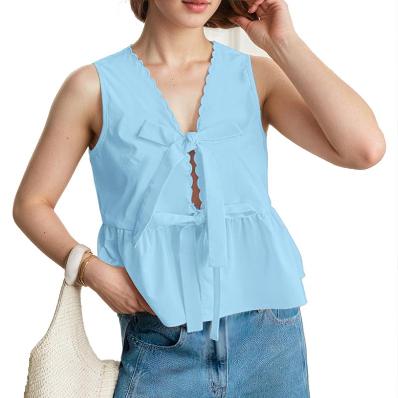 ZANZEA Women Casual Lace Up V-Neck Summer Sleeveless Vest Tops 5XL синій
ZANZEA Women Casual Lace Up V-Neck Summer Sleeveless Vest Tops 5XL синій