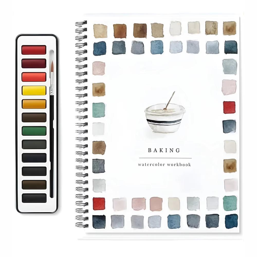Beginner-Friendly Watercolor Workbooks with Paint Brush Graffiti Book Color Filling Baking
Beginner-Friendly Watercolor Workbooks with Paint Brush Graffiti Book Color Filling Baking
