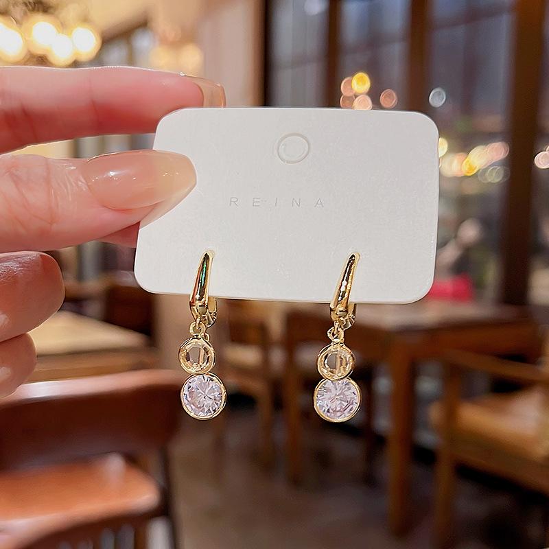 925 Silver Geometric Zircon Earrings for Women - Light Luxury, Trendy Korean Style
925 Silver Geometric Zircon Earrings for Women - Light Luxury, Trendy Korean Style