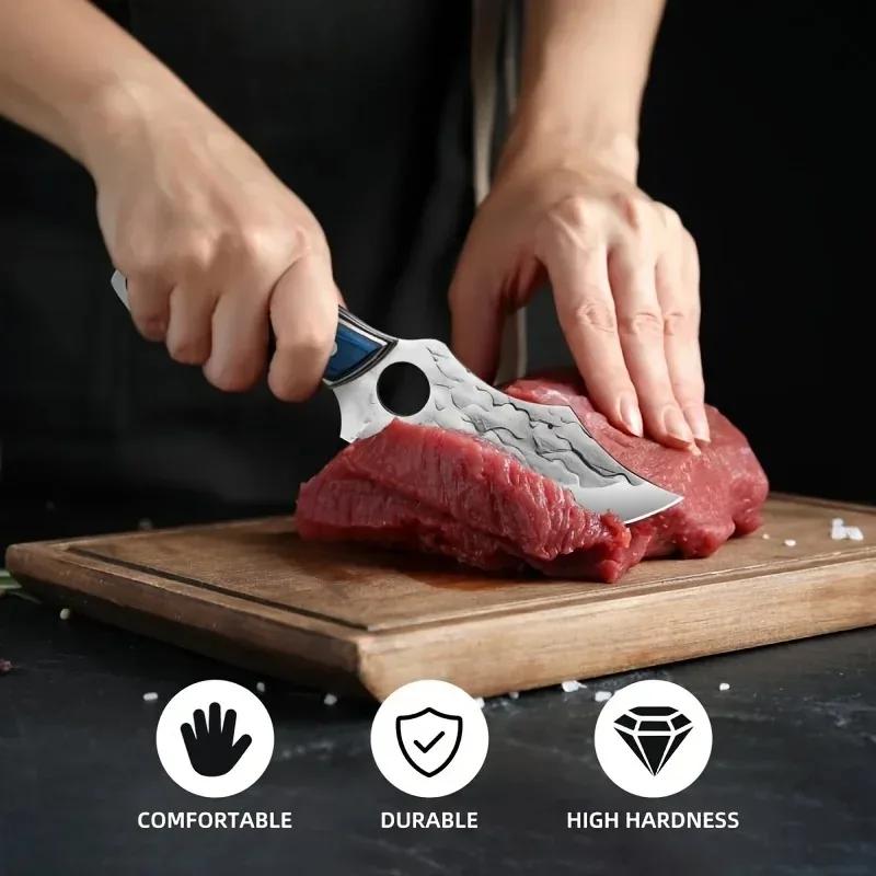 Нож из нержавеющей стали для разделки мяса, кованый нож, подходит для кухни, нож шеф-повара, деревянная ручка, нож для обвалки, карманный нож мясника
Нож из нержавеющей стали для разделки мяса, кованый нож, подходит для кухни, нож шеф-повара, деревянная ручка, нож для обвалки, карманный нож мясника