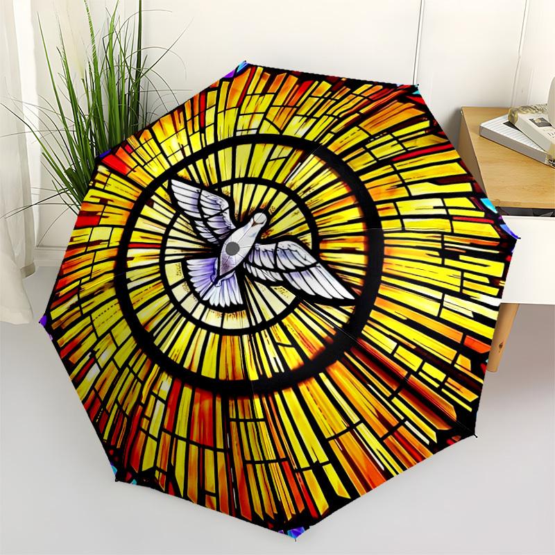1pc Stained Glass Dove Automatic Opening and Closing Folding Umbrella with 8 Iron Ribs - Portable, Foldable for Travel yy251124097
1pc Stained Glass Dove Automatic Opening and Closing Folding Umbrella with 8 Iron Ribs - Portable, Foldable for Travel yy251124097