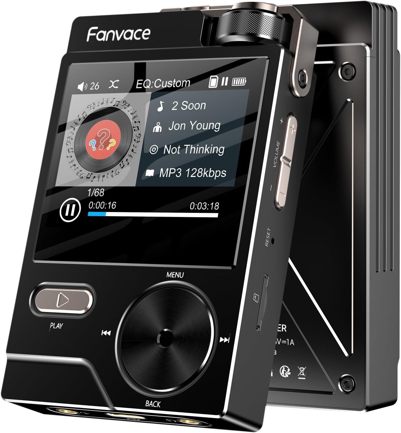 Fanvace MP3 Player, Hi-Res Audio, 64GB TF Card Included, HiFi Music Player, HiFi Sound Quality, Digital Audio Player, Lossless, DSD, Built-in 2000mAh
Fanvace MP3 Player, Hi-Res Audio, 64GB TF Card Included, HiFi Music Player, HiFi Sound Quality, Digital Audio Player, Lossless, DSD, Built-in 2000mAh