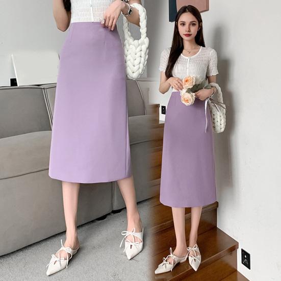Women Suit Skirt A-Line Style High-Waisted Design Midi Skirt Back Slit Design Solid Color Office Lady Skirt M вина червоного кольору
Women Suit Skirt A-Line Style High-Waisted Design Midi Skirt Back Slit Design Solid Color Office Lady Skirt M вина червоного кольору