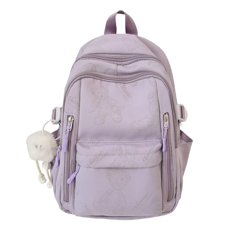 Школьный рюкзак для учениц средней школы, простой и универсальный рюкзак с принтом медведя, нишевый дизайн, легкий рюкзак для старшеклассниц Without pendant фиолетовый
Школьный рюкзак для учениц средней школы, простой и универсальный рюкзак с принтом медведя, нишевый дизайн, легкий рюкзак для старшеклассниц Without pendant фиолетовый