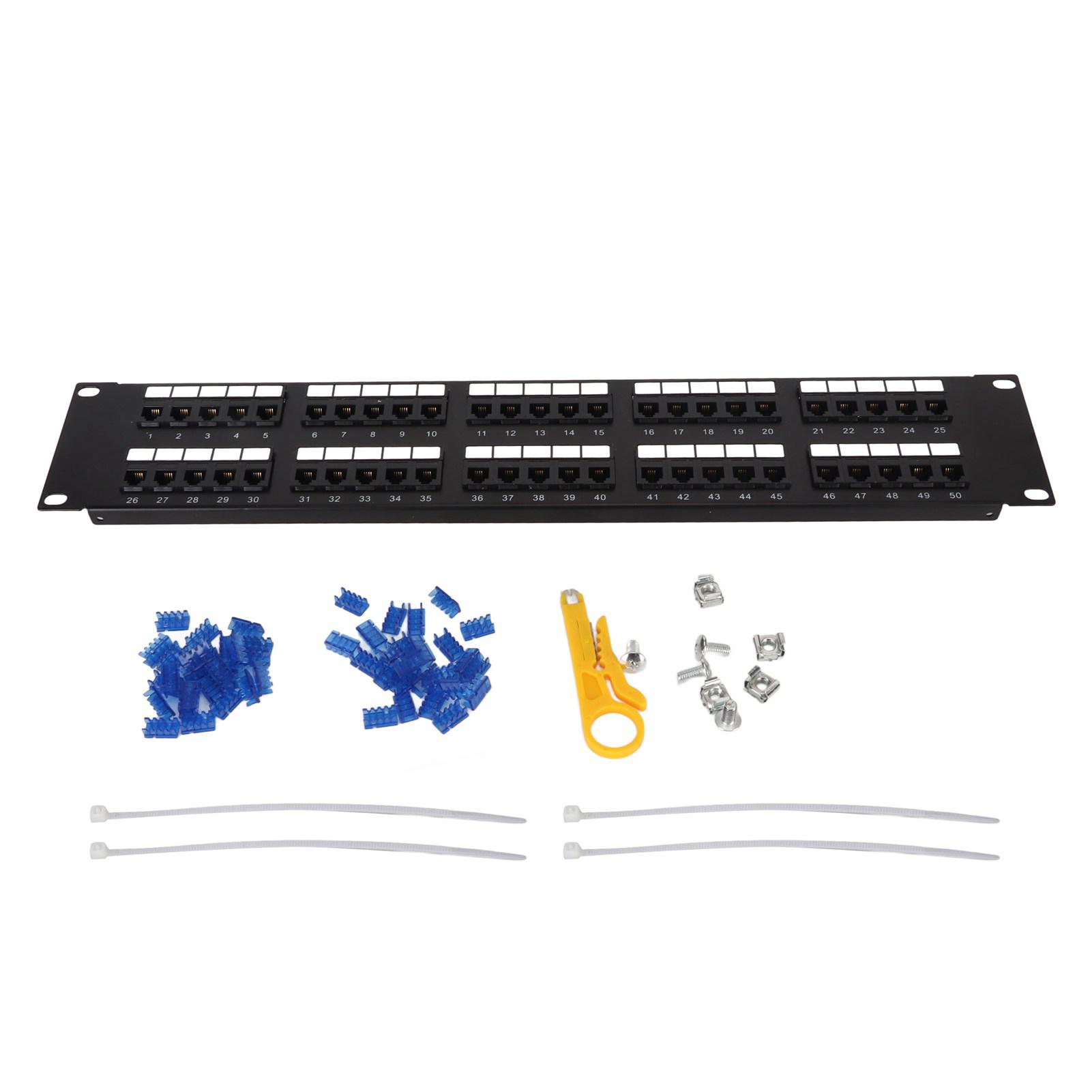 CAT3 50 Ports Network Patch Panel Plug and Play RJ11 Network Patch Panel for 19in Standard Cabinet
CAT3 50 Ports Network Patch Panel Plug and Play RJ11 Network Patch Panel for 19in Standard Cabinet