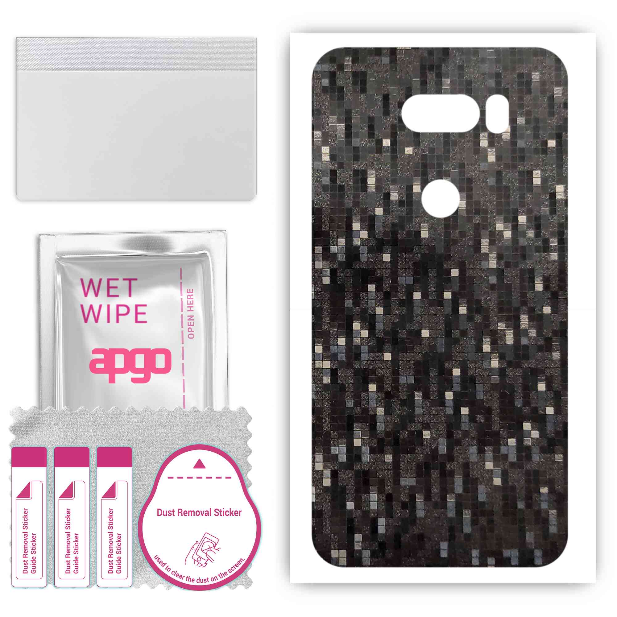Apgo Protective Skin Sticker для задньої панелі, сумісної з LG V50S ThinQ 5G, плівка, фольга, вініл – візерунок Carbon Black Pixel
Apgo Protective Skin Sticker для задньої панелі, сумісної з LG V50S ThinQ 5G, плівка, фольга, вініл – візерунок Carbon Black Pixel