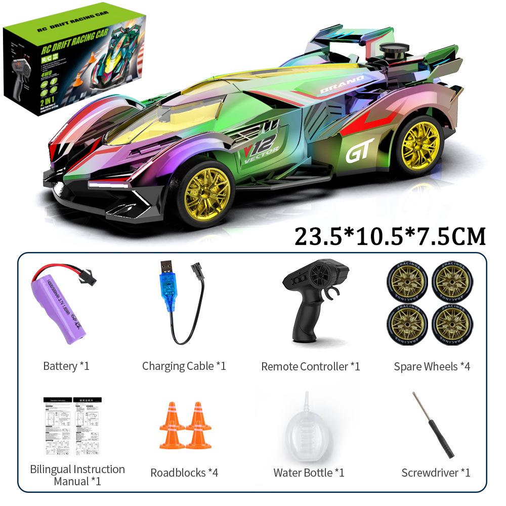Rc Car 4WD Laser Illusion Rc Drifting Racing Cars High Speed 2.4G Remote Control Racing Car with Spray Children Birthday Gift 1*battery
Rc Car 4WD Laser Illusion Rc Drifting Racing Cars High Speed 2.4G Remote Control Racing Car with Spray Children Birthday Gift 1*battery