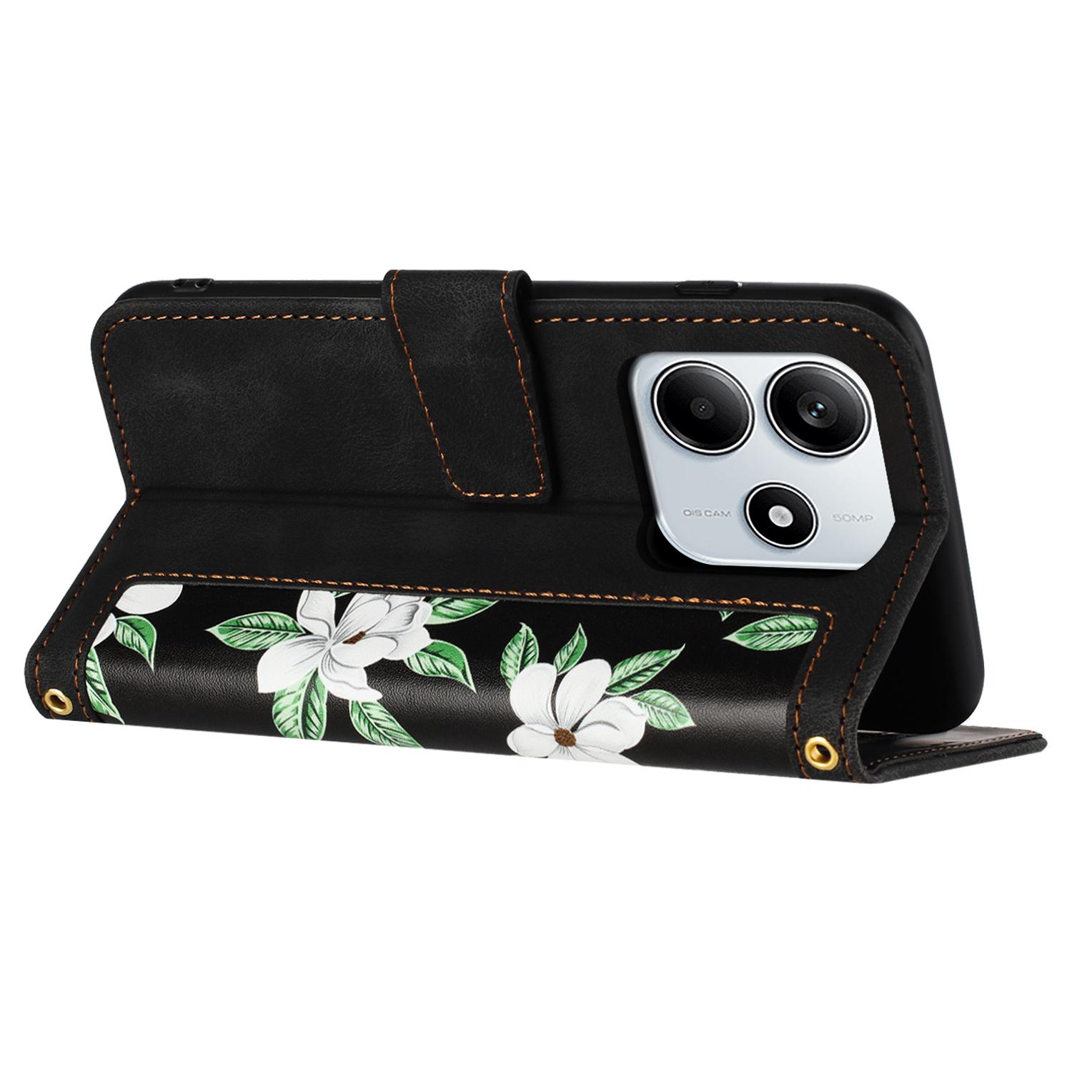 For Xiaomi Redmi Note 14 5G Case PU Leather Floral Phone Cover with Card Slots Black
For Xiaomi Redmi Note 14 5G Case PU Leather Floral Phone Cover with Card Slots Black