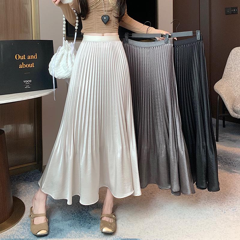 2025 Spring/Summer Pearlescent Shimmer Ruffle Pleated Midi Flare Skirt for Women L сірий колір
2025 Spring/Summer Pearlescent Shimmer Ruffle Pleated Midi Flare Skirt for Women L сірий колір