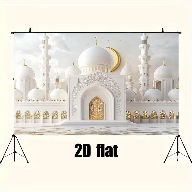 2D Elegant White Mosque Ramadan Backdrop Islamic Themed Background for Home Decor 47.2x31.5inch/120*80cm
2D Elegant White Mosque Ramadan Backdrop Islamic Themed Background for Home Decor 47.2x31.5inch/120*80cm