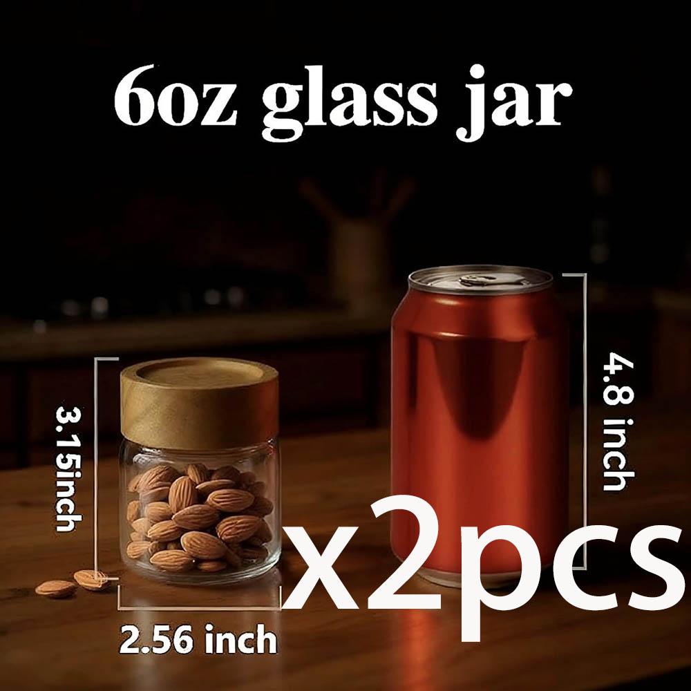 6oz Airtight Food Sealed Jars with Acacia Wood Lids,Glass Meal Prep Containers for Overnight Oats,Snack Storage,Pantry Organise
6oz Airtight Food Sealed Jars with Acacia Wood Lids,Glass Meal Prep Containers for Overnight Oats,Snack Storage,Pantry Organise