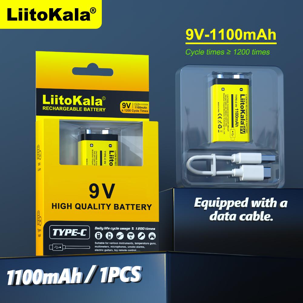 Authentic large capacity LiitoKala 9V TYPE-C 1100mAh Li-ion Rechargeable Battery for wireless microphone\Toys\remote control 1 card
Authentic large capacity LiitoKala 9V TYPE-C 1100mAh Li-ion Rechargeable Battery for wireless microphone\Toys\remote control 1 card