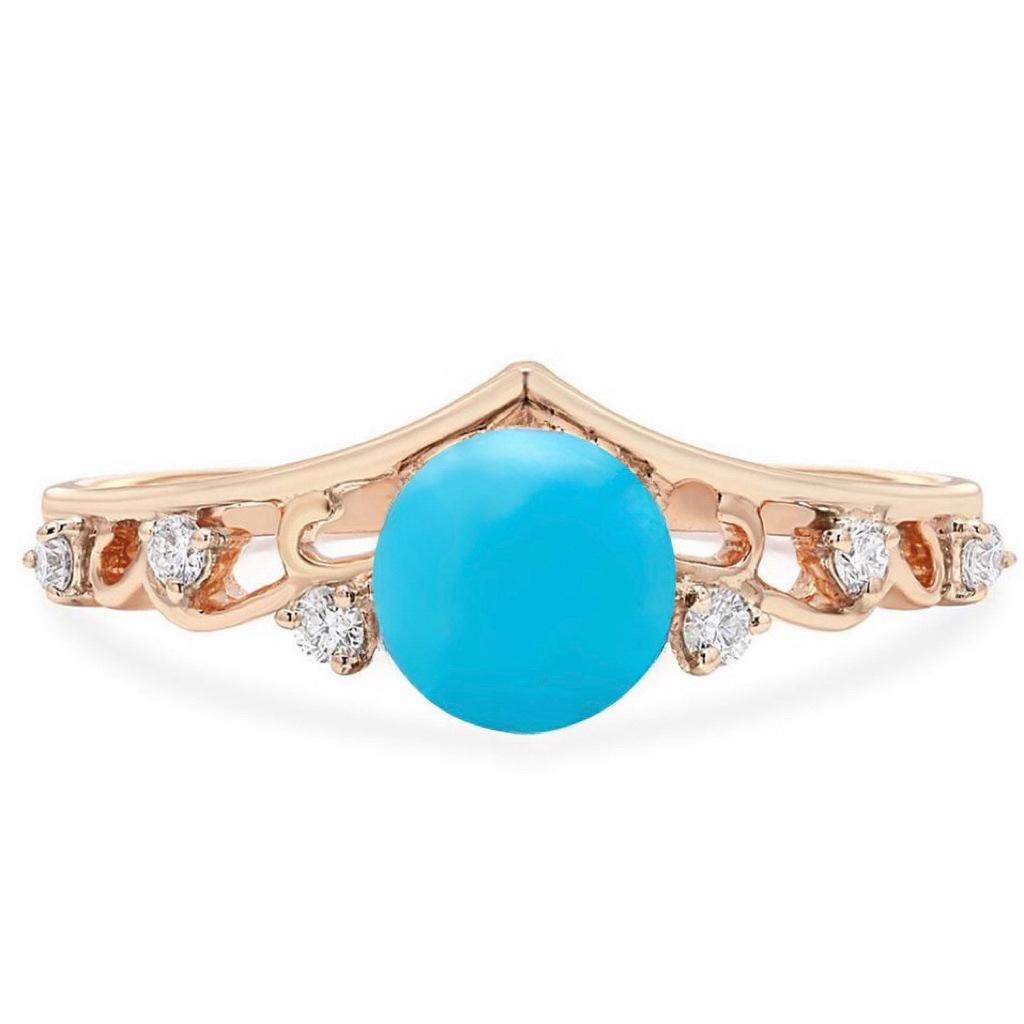 Летнее простое женское кольцо, интернет-знаменитости, ювелирные изделия, инкрустированное синим озером, имитация циркония, кольцо No. 10