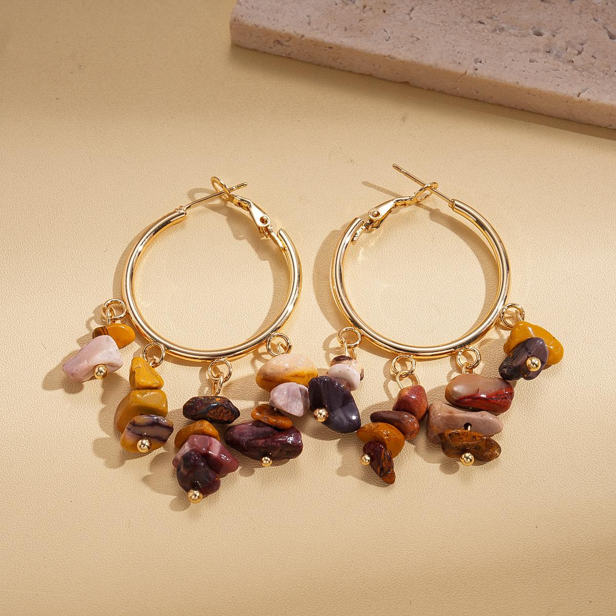 Round Irregular Stone Tassel Silver Needle Earrings Medium Antique Earrings Personalized Earrings
Round Irregular Stone Tassel Silver Needle Earrings Medium Antique Earrings Personalized Earrings