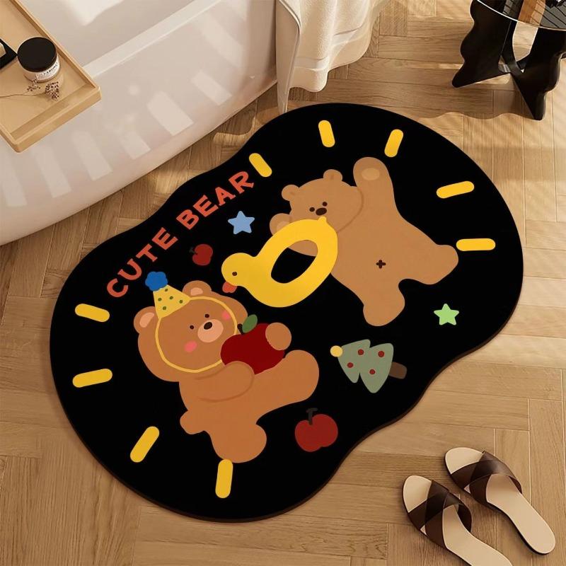 Cute creative bear diatom mud bath mats absorb water resistance dirty quick-dry mat carpet 40X60cm 15.7X23.6in
Cute creative bear diatom mud bath mats absorb water resistance dirty quick-dry mat carpet 40X60cm 15.7X23.6in