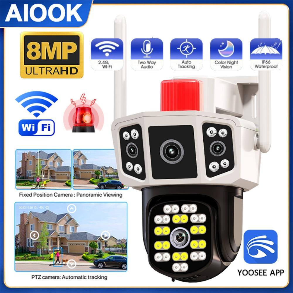 AIOOK Домашняя камера безопасности Уличная водонепроницаемая HD 8MP WIFI камера Двусторонний домофон Полноцветное ночное видение PTZ YOOOSEE IP CCTV Освещение Сигнализация
AIOOK Домашняя камера безопасности Уличная водонепроницаемая HD 8MP WIFI камера Двусторонний домофон Полноцветное ночное видение PTZ YOOOSEE IP CCTV Освещение Сигнализация