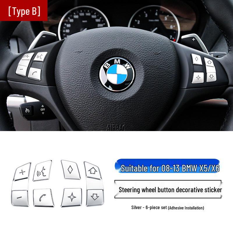 08-13 BMW X5 X6 E70 E71 Interior Steering Wheel Button Decoration Stickers
08-13 BMW X5 X6 E70 E71 Interior Steering Wheel Button Decoration Stickers
