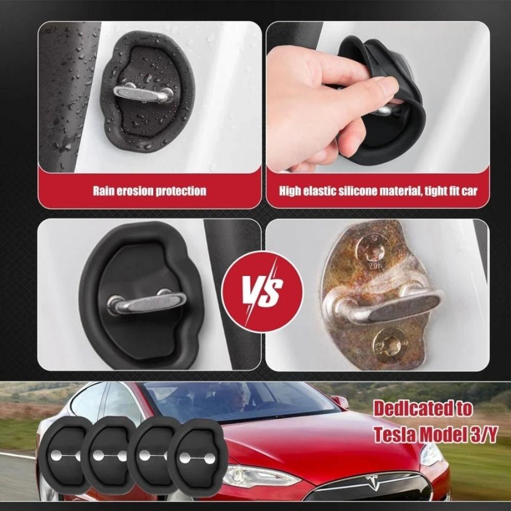 4pcs Black Car Door Lock Latches Cover Car Door Lock Protection for Tesla Model 3 Model Y For Car
4pcs Black Car Door Lock Latches Cover Car Door Lock Protection for Tesla Model 3 Model Y For Car