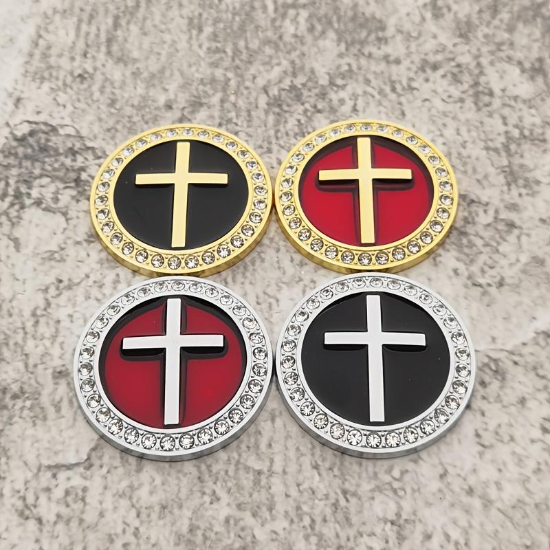 1pc of Car Modification Upgrade Metal Cross Emblem, 3D Three-Dimensional Cross with Artificial Diamond Inlay, Cross Car Sticker with Diamond Round Gold Red
1pc of Car Modification Upgrade Metal Cross Emblem, 3D Three-Dimensional Cross with Artificial Diamond Inlay, Cross Car Sticker with Diamond Round Gold Red