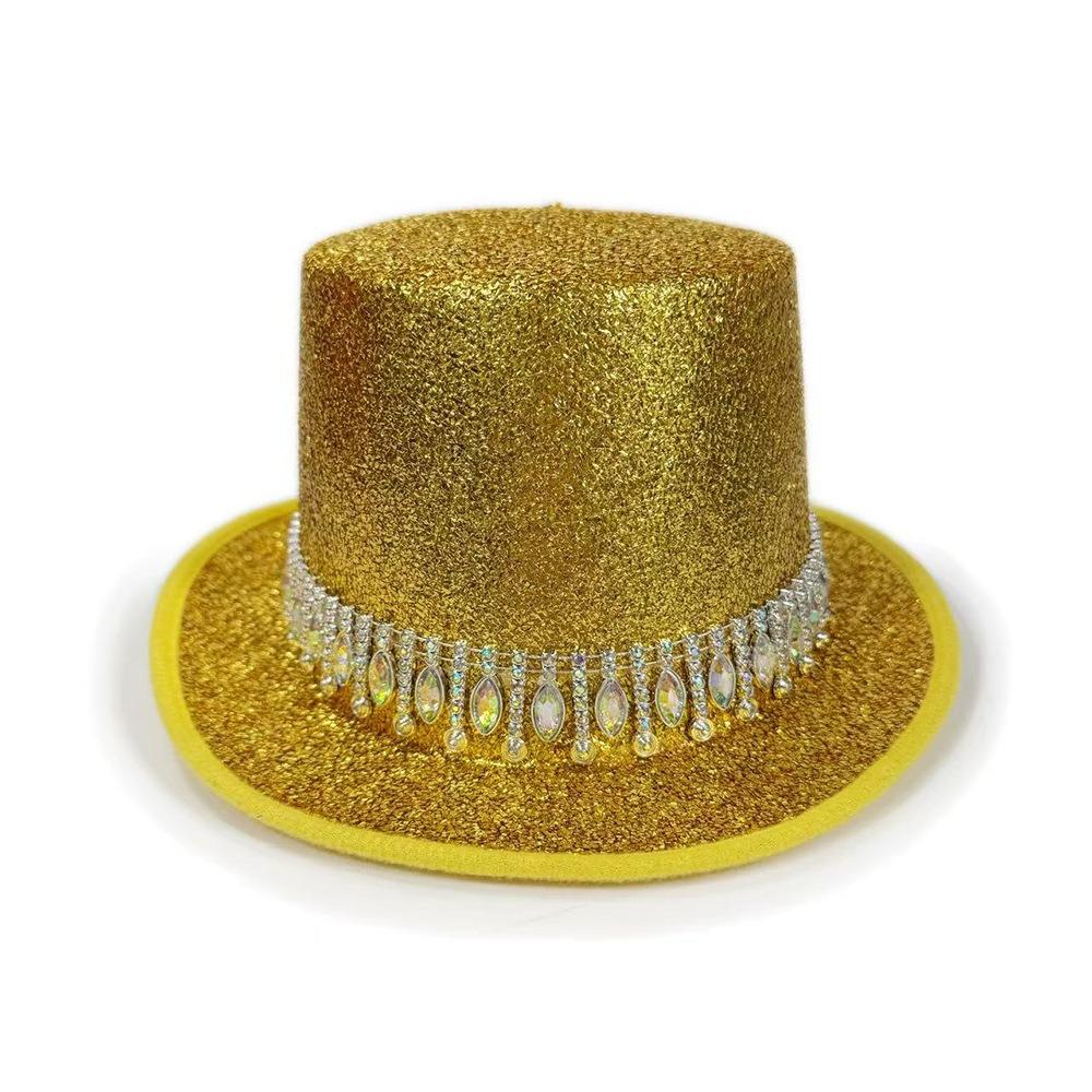 Rhinestone Edge Jazz Hat Colorful Magician Hat New Roleplaying Tall Hat Party Headwear золотий
Rhinestone Edge Jazz Hat Colorful Magician Hat New Roleplaying Tall Hat Party Headwear золотий