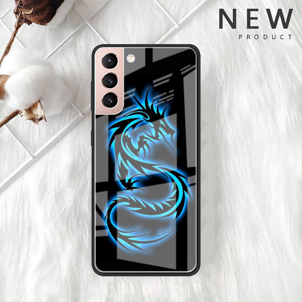 Стеклянный чехол с изображением дракона для Samsung Galaxy S22 S20 FE S21 Plus, чехол для телефона S10 5G S9 Note 20 Ultra 10 Lite Shell Samsung Note 9