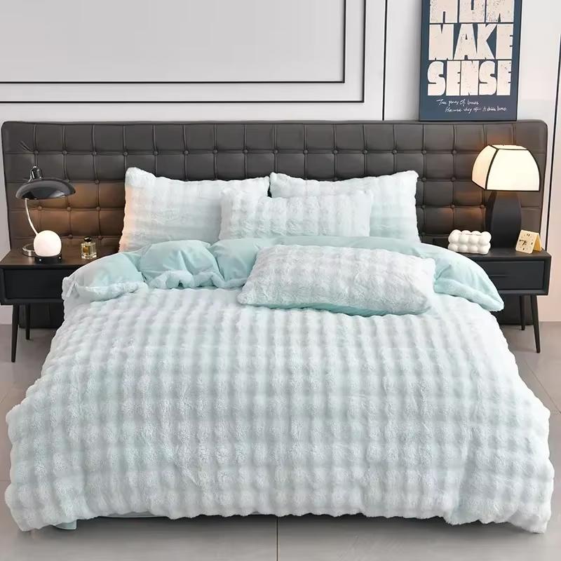 Winter Warm Bedding Set Velvet Duvet Cover Suit Single Double Queen Size Comforter Quilt Cover with Bed Sheet Pillowcase 4pc Set Flat Bed Sheet&Bed 150
Winter Warm Bedding Set Velvet Duvet Cover Suit Single Double Queen Size Comforter Quilt Cover with Bed Sheet Pillowcase 4pc Set Flat Bed Sheet&Bed 150