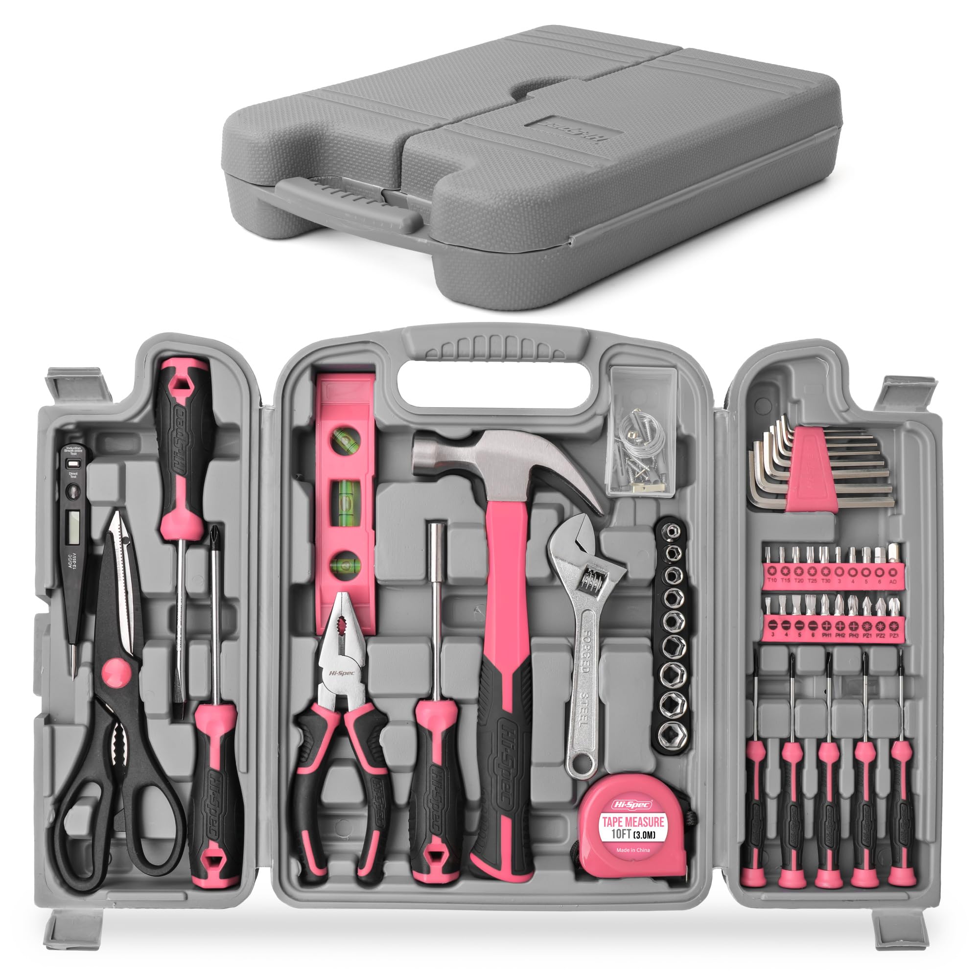 56pc Pink Home Garage Tool Kit Essential Hand Tools for DIY Repairs Complete in a Box Hi-Spec & Set. розовый
56pc Pink Home Garage Tool Kit Essential Hand Tools for DIY Repairs Complete in a Box Hi-Spec & Set. розовый