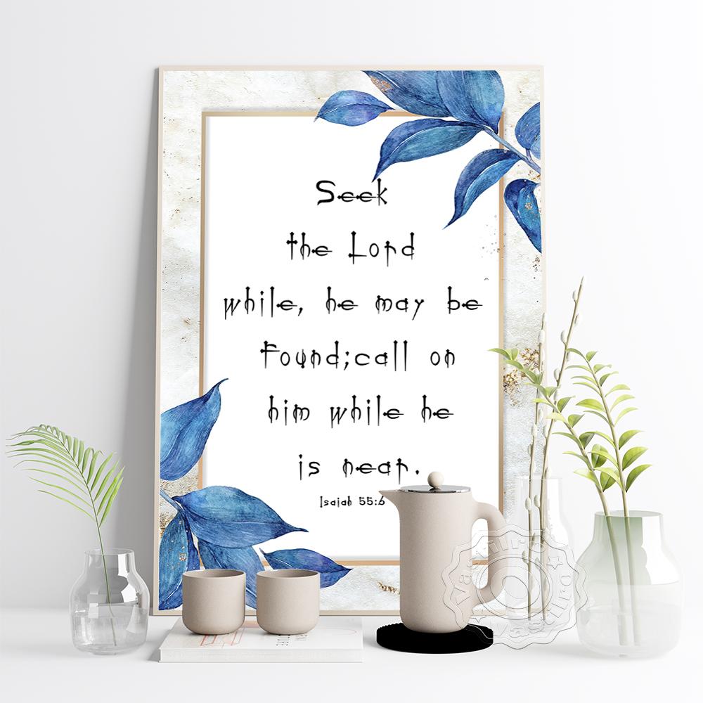 Гравюра со стихами из Библии «Ищет Бога, и Он может быть обнаружен» Исаия 55 6 Художественная гравюра с оливковым венком Стена с плакатами
Гравюра со стихами из Библии «Ищет Бога, и Он может быть обнаружен» Исаия 55 6 Художественная гравюра с оливковым венком Стена с плакатами