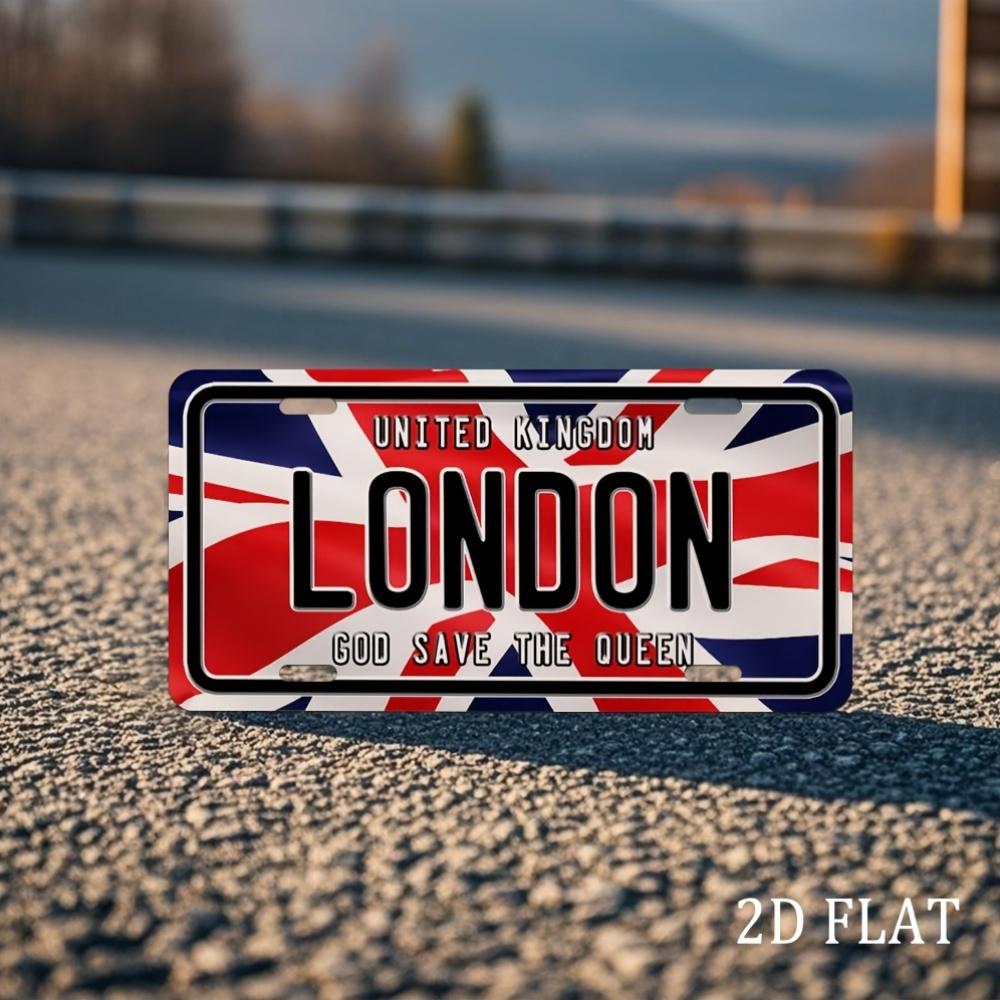 British Union Jack & God Save The Queen Metal Wall Sign - 8 x3.5 Retro London License Plate Design, Classic Garage Home Office 15x30cm(5.9x7.8inch)
British Union Jack & God Save The Queen Metal Wall Sign - 8 x3.5 Retro London License Plate Design, Classic Garage Home Office 15x30cm(5.9x7.8inch)