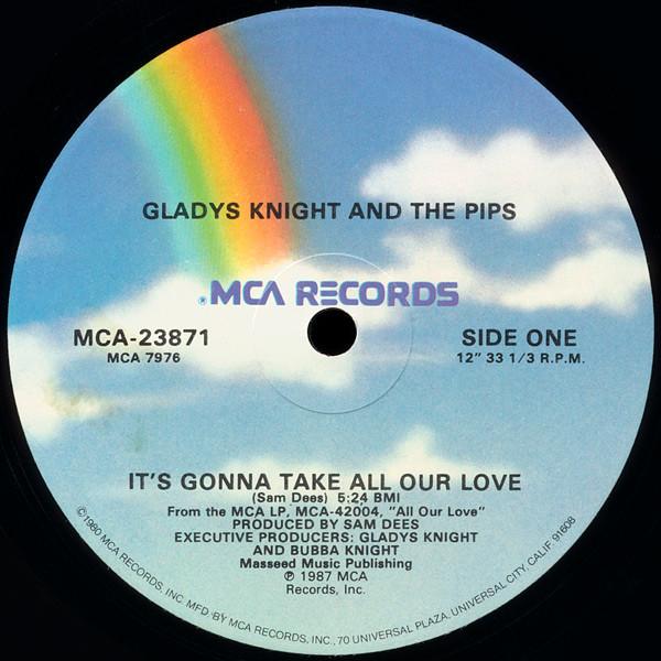 12inch Record GLADYS KNIGHT & THE PIPS - It s Gonna Take All Our Love MCA23871 MCA Records 1988 US Dance & Electronica Used
12inch Record GLADYS KNIGHT & THE PIPS - It s Gonna Take All Our Love MCA23871 MCA Records 1988 US Dance & Electronica Used