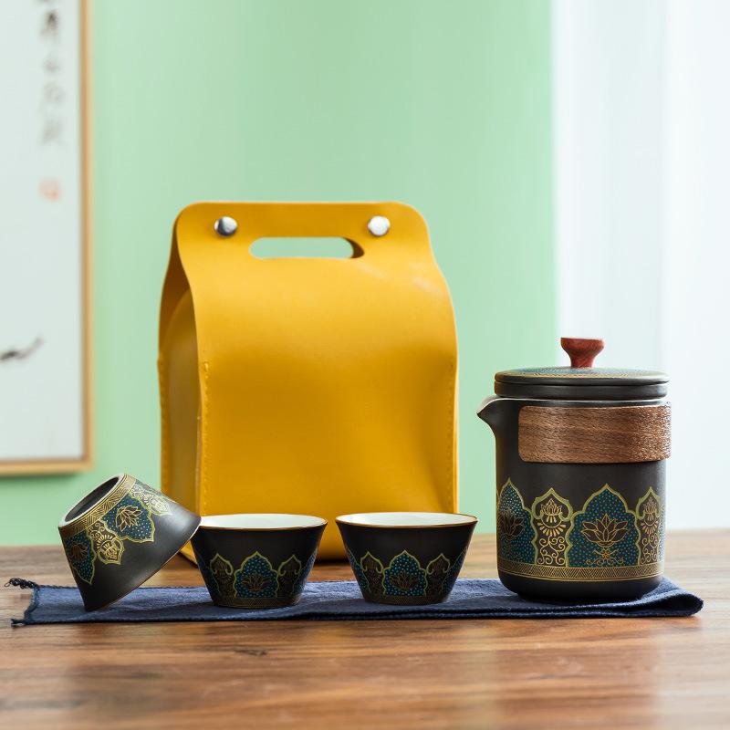 Ceramic express cup, one pot, three cups travel tea set, teapot activity souvenir
Ceramic express cup, one pot, three cups travel tea set, teapot activity souvenir