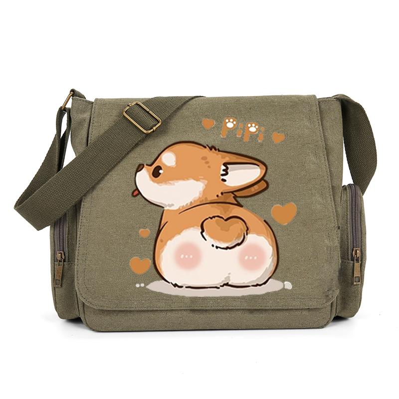 Women s Bag Cartoon Corgi Print Women s Shoudler Bag Multiple Pockets Message Bag Student Book Bag
Women s Bag Cartoon Corgi Print Women s Shoudler Bag Multiple Pockets Message Bag Student Book Bag