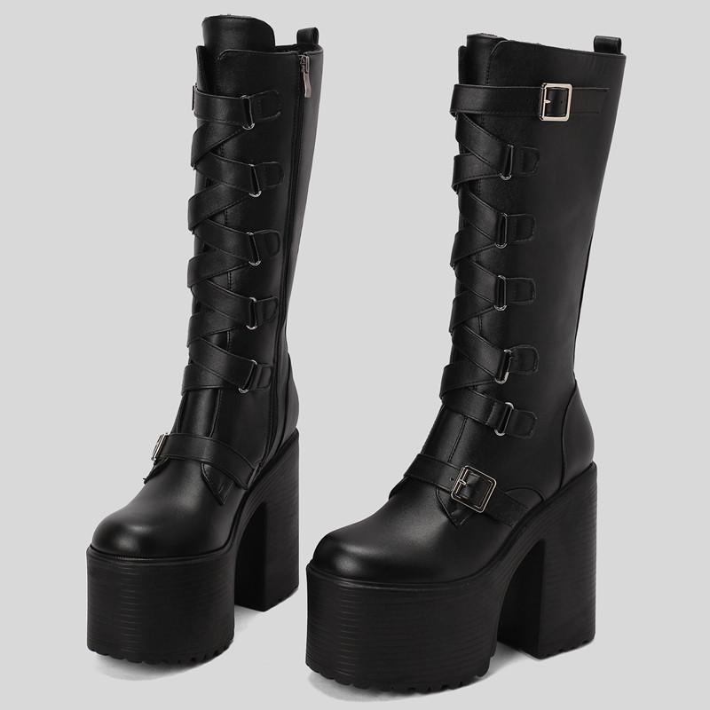 Platform Knee High Boots Women Autumn Winter Punk High Heels Zipper Black White Boot Sexy Buckle Party Goth Shoes Large Size 38
Platform Knee High Boots Women Autumn Winter Punk High Heels Zipper Black White Boot Sexy Buckle Party Goth Shoes Large Size 38