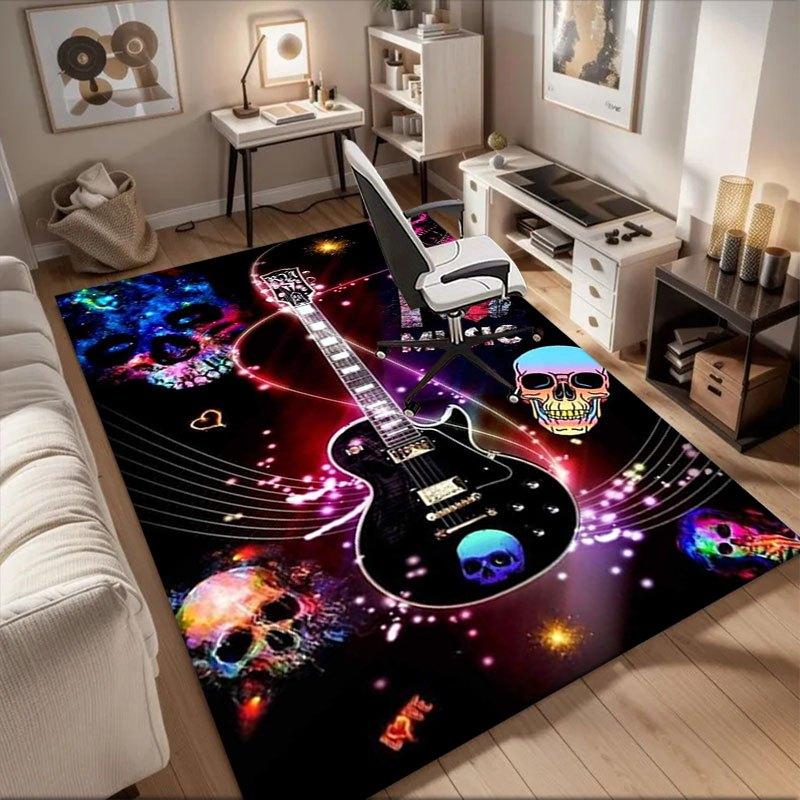 Electric Guitar with Skulls & Music Notes Art Print Poster Office Mat Home Decor Office Desk Chair Carpet for office ph60 60cm by 90cm
Electric Guitar with Skulls & Music Notes Art Print Poster Office Mat Home Decor Office Desk Chair Carpet for office ph60 60cm by 90cm