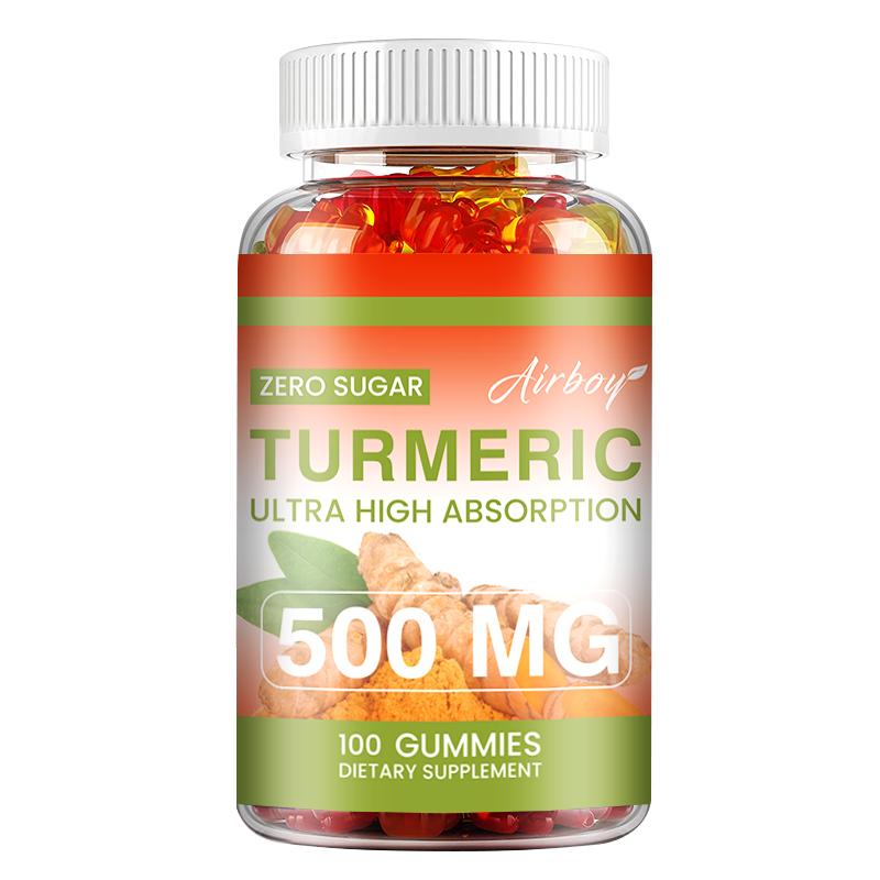 Turmeric gummies, 500 mg per serving, all-natural, support joint, bone and skin health, enhance absorption. 100
Turmeric gummies, 500 mg per serving, all-natural, support joint, bone and skin health, enhance absorption. 100