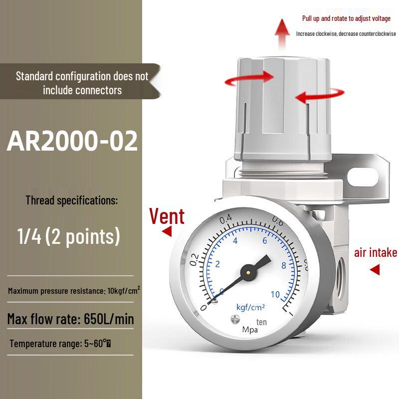 Aokewen AR2000-02 Air Pressure Regulator Valve
Aokewen AR2000-02 Air Pressure Regulator Valve