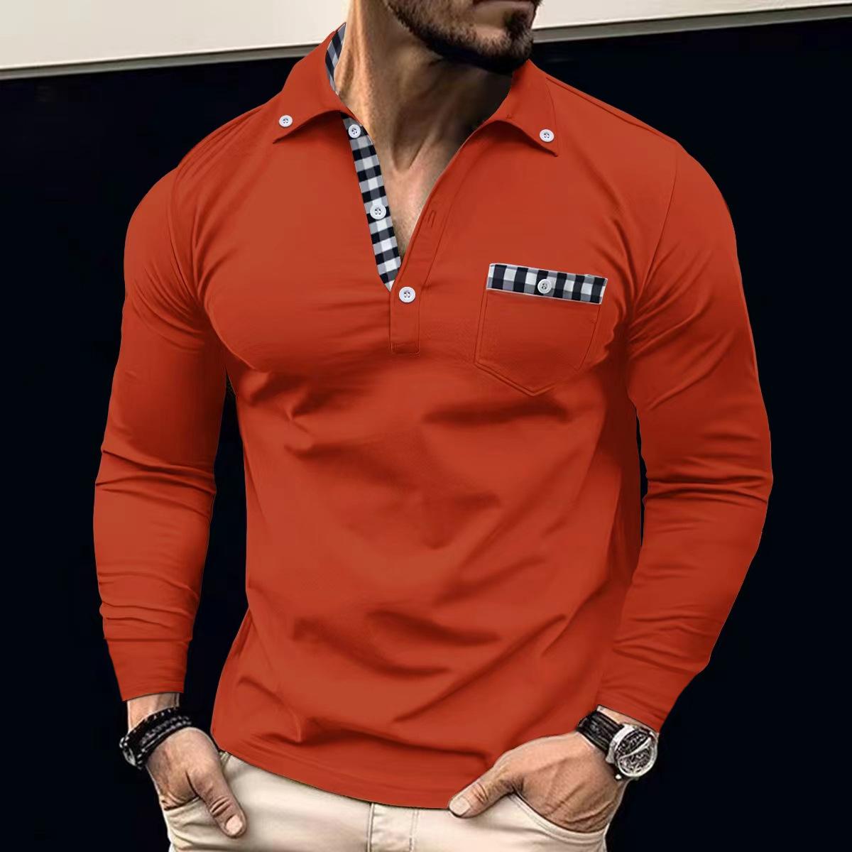 Men s Casual Patchwork Solid Color Long Sleeved Polo Shirt XXXL помаранчевий
Men s Casual Patchwork Solid Color Long Sleeved Polo Shirt XXXL помаранчевий