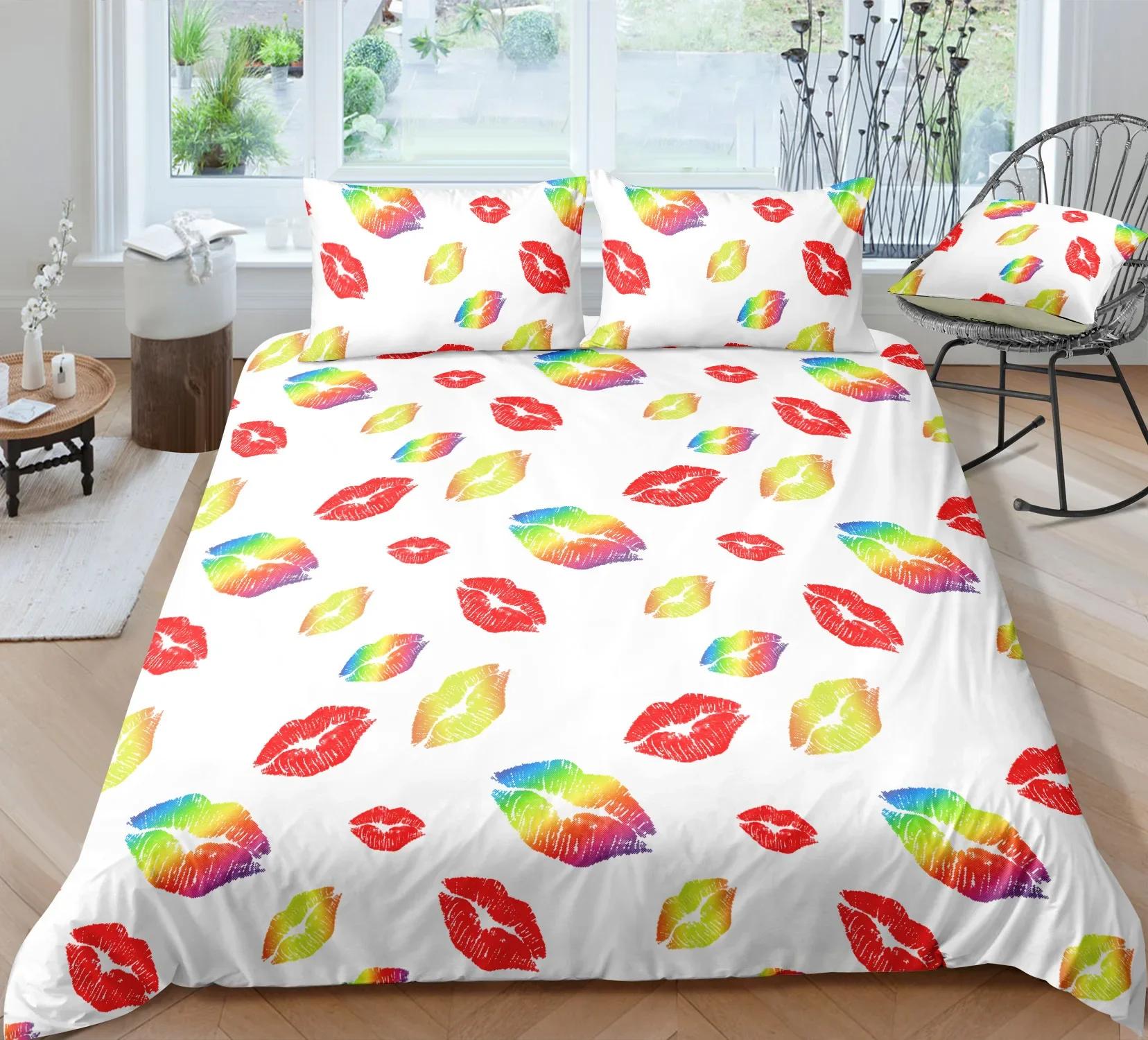 Reactive Printing Sexy Red Lips Soft Duvet Cover Sets Coton Pure White Background Beding Set Single Double Bed Linen Set Cover DropShip D 100*200cm Single
Reactive Printing Sexy Red Lips Soft Duvet Cover Sets Coton Pure White Background Beding Set Single Double Bed Linen Set Cover DropShip D 100*200cm Single