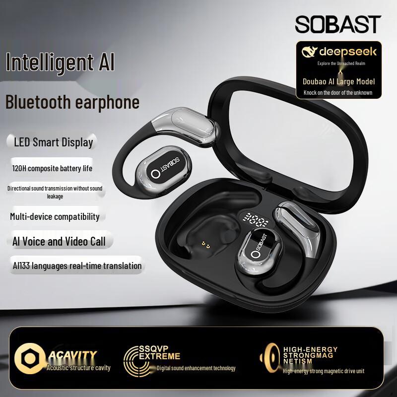 SE SOBA AI Smart Ear-Hook Bluetooth Headphones
SE SOBA AI Smart Ear-Hook Bluetooth Headphones