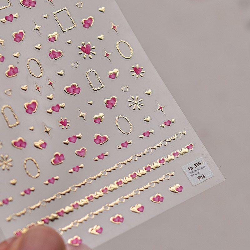 Gilding Silver Sweetheart Tomoni Flame Nail Sticker New Bronzing Heart 316
Gilding Silver Sweetheart Tomoni Flame Nail Sticker New Bronzing Heart 316