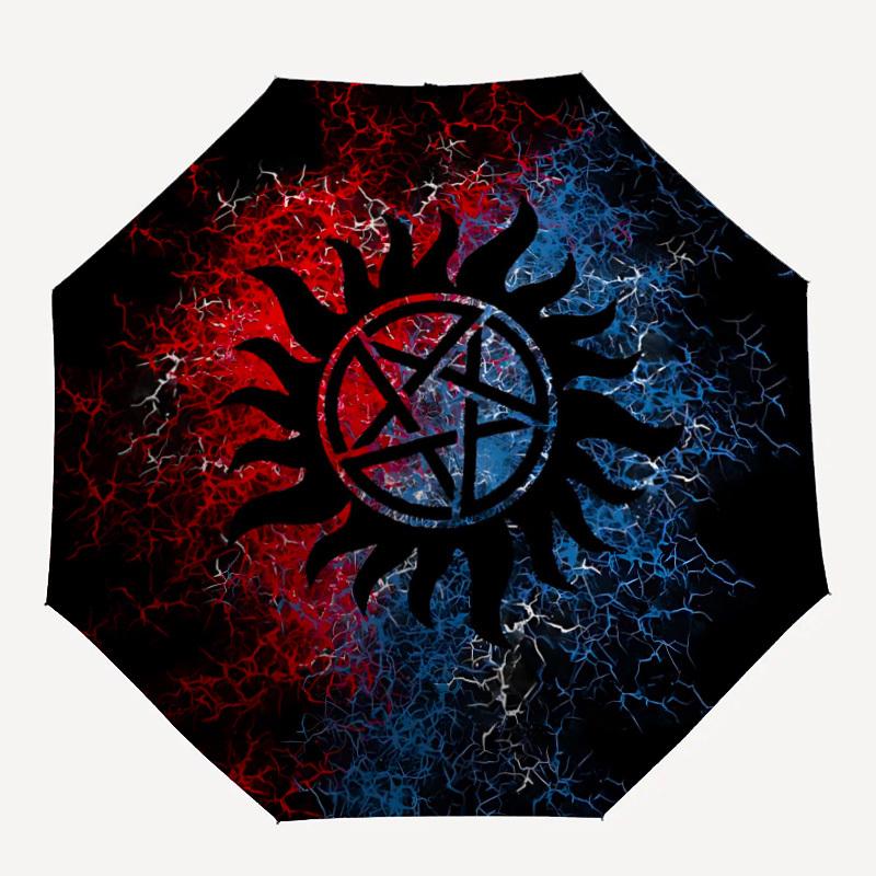 1pc Supernatural Symbols Automatic Folding Umbrella Compact Lightweight Travel Umbrella with 8-Rib Sturdy Frame, Windproof & Self093
1pc Supernatural Symbols Automatic Folding Umbrella Compact Lightweight Travel Umbrella with 8-Rib Sturdy Frame, Windproof & Self093