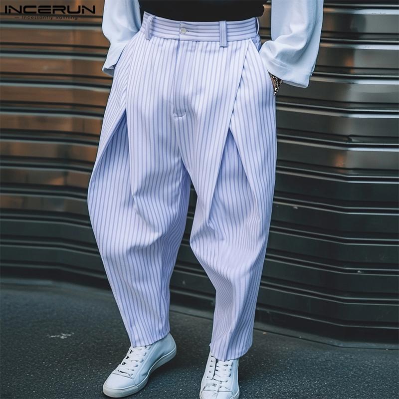 INCERUN Men Zip-up Waist Front Cross Striped Print Casual Long Harem Pants M темно-серого
INCERUN Men Zip-up Waist Front Cross Striped Print Casual Long Harem Pants M темно-серого