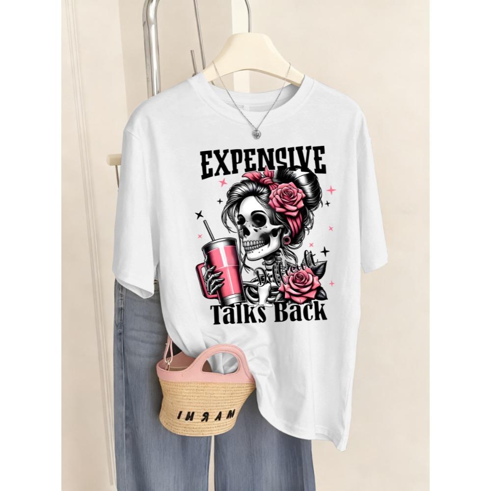 Expensive Talks Back Funny Print Women T Shirt Hip Hop Summer T-Shirt Breathable Crewneck Top Comfortable Casual 3XL
Expensive Talks Back Funny Print Women T Shirt Hip Hop Summer T-Shirt Breathable Crewneck Top Comfortable Casual 3XL