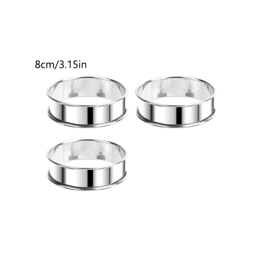 3pcs/Set English Muffin Crumpet Rings Double Rolled Tart Ring Stainless Steel Nonstick Metal Round Mold for Home Food Making Too
3pcs/Set English Muffin Crumpet Rings Double Rolled Tart Ring Stainless Steel Nonstick Metal Round Mold for Home Food Making Too