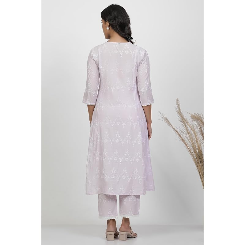 W for Woman Purple Floral Print Cotton Flarred Kurta_24FEW11141-400371_L L белый
W for Woman Purple Floral Print Cotton Flarred Kurta_24FEW11141-400371_L L белый