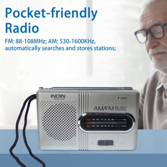 Карманное портативное радио AM/FM, двухканальный Hi-Fi звук с низкими искажениями, простое управление кнопками, радио серебряный
Карманное портативное радио AM/FM, двухканальный Hi-Fi звук с низкими искажениями, простое управление кнопками, радио серебряный
